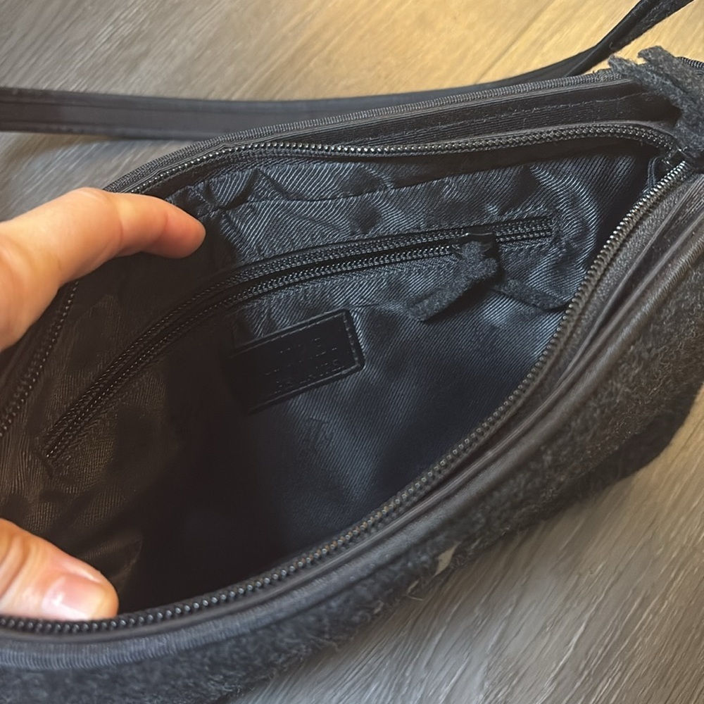 VINTAGE Y2K Ralph Lauren Wool Gray Shoulder Bag - new without tags, Deadstock - Picture 3 of 8